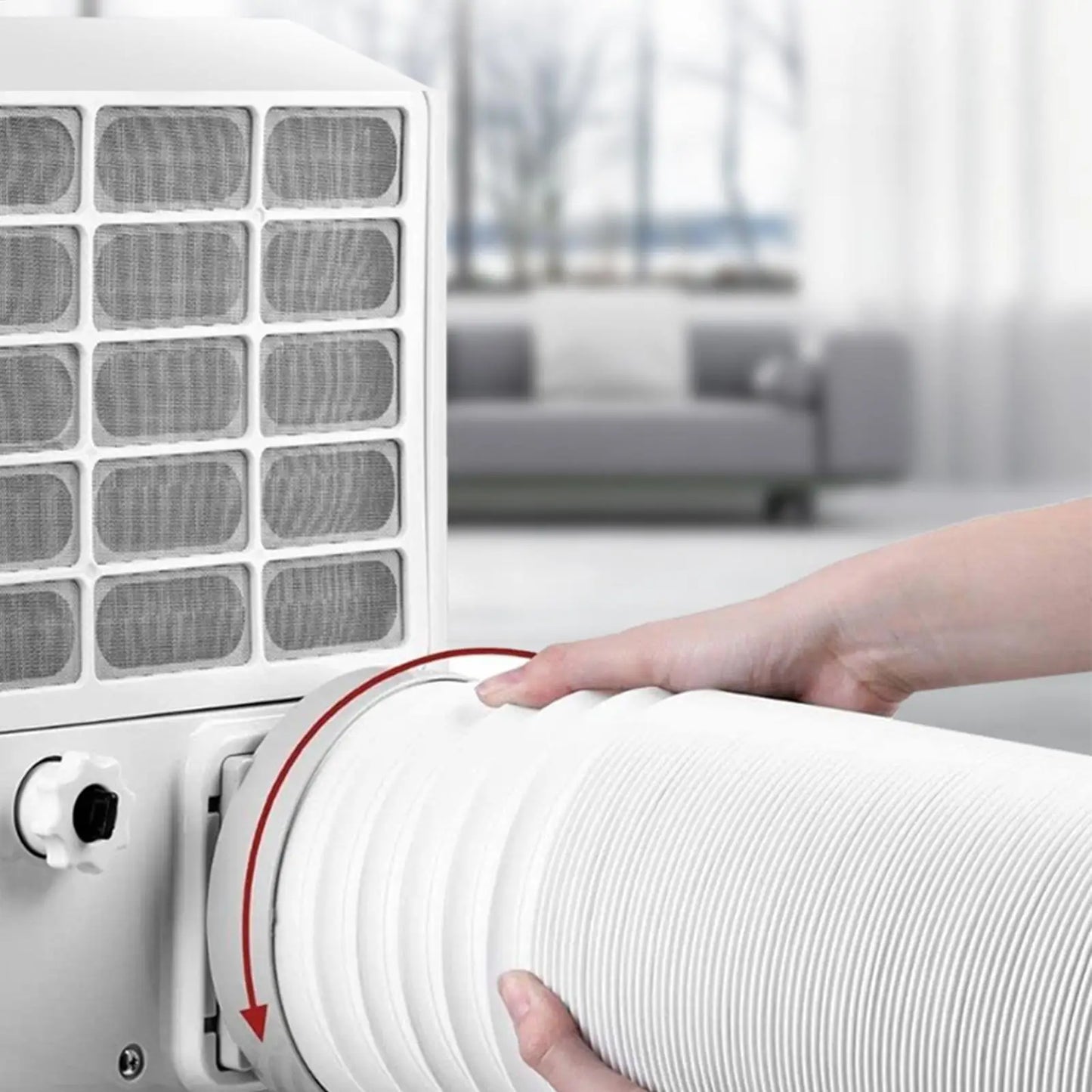 5.1/5.9" Diameter Portable AC Vent Hose Duct Outlet Mobile Air Conditioning Accessories Telescopic  Thickened Exhaust Pipe