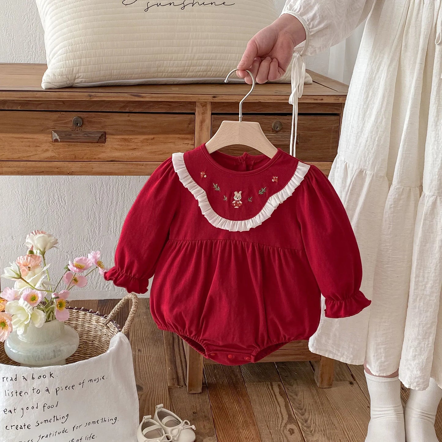 Infant Christmas Outfits Baby Romper Clothes Winter Red Santa Claus Knitted Newborn Infant Boy Girl Christmas Gift Jumpsuits+Hat
