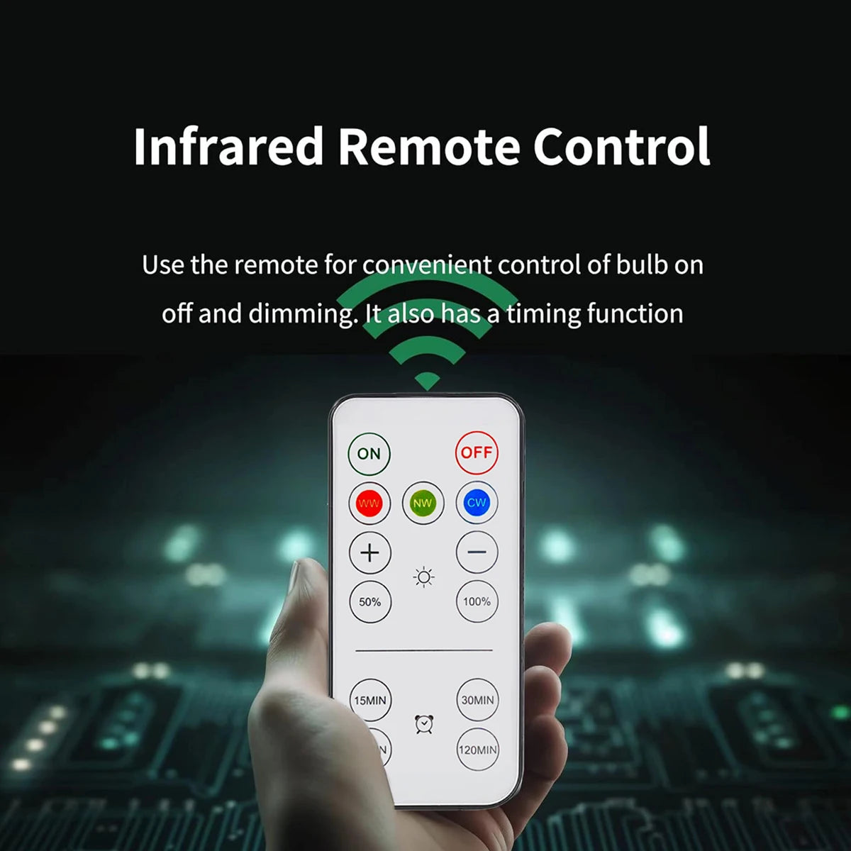 USB-C Rechargeable Light Bulb with Remote Control E27 Smart Battery BulbTouch Control Dimmable LED Bulbs with Timing
