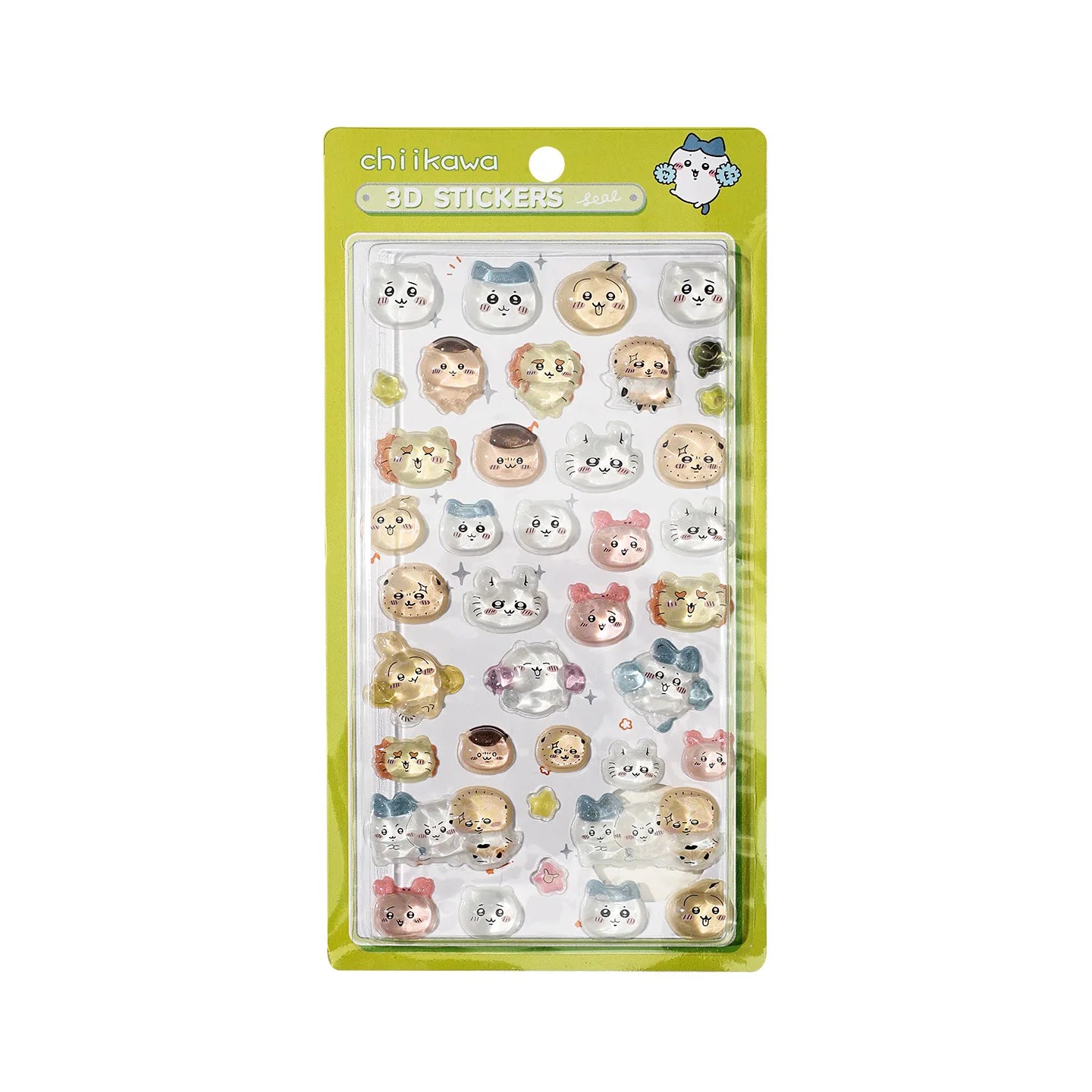 Chiikawa Cartoon 3D Sticker DIY Laptop Scrapbook Decal Aesthetic Crystal Stickers Kawaii Solid Decorative Sticker ちいかわ ボンボンシール