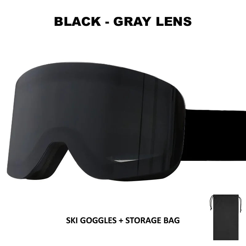 Double Layer Anti-Fog Adult Ski Goggles Outdoor Sports Snowboard Snowmobile Glasses Eyewear Full REVO Coating Snow Goggles UV400