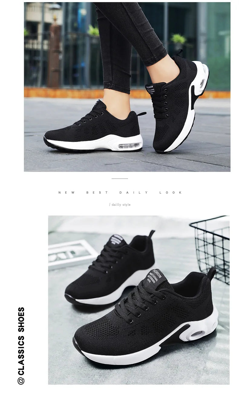 Mesh Women Running Shoes Breathable Casual Shoes Outdoor Light Weight Pink Tenis Sports Shoes Casual Walking Sneakers for Wamen