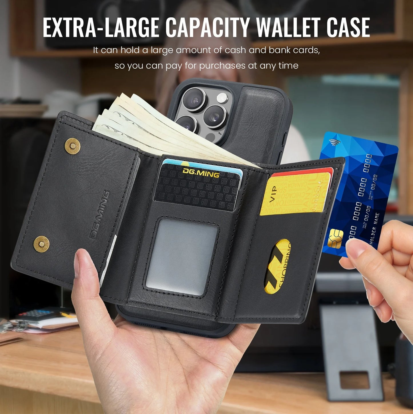 Magnetic Leather Wallet Card Phone Case For iPhone 17E 17 Air 16E 16 Pro Max 15 Plus 14 13 12 11 Flip Wireless Charging Cover