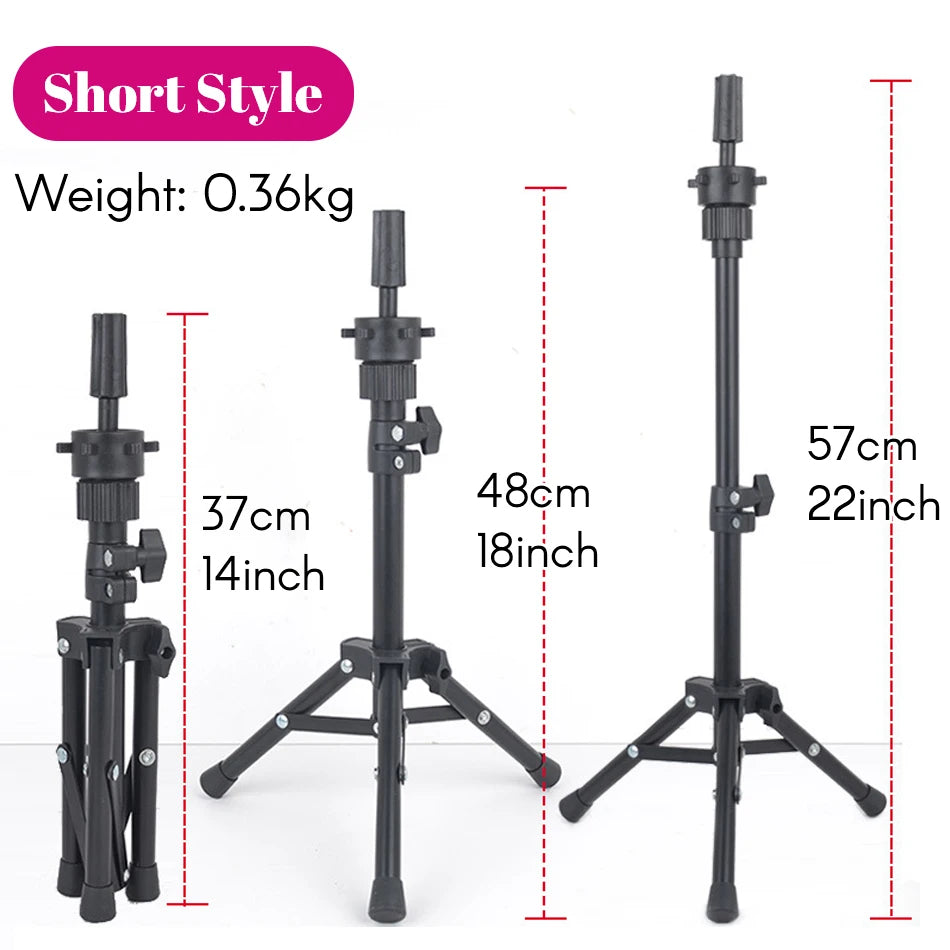 Mannequin Head Wig Stand With Adjustable Wig Tripod Stand Holder For Wigs Making Display cosmetology supplies hairdressing head
