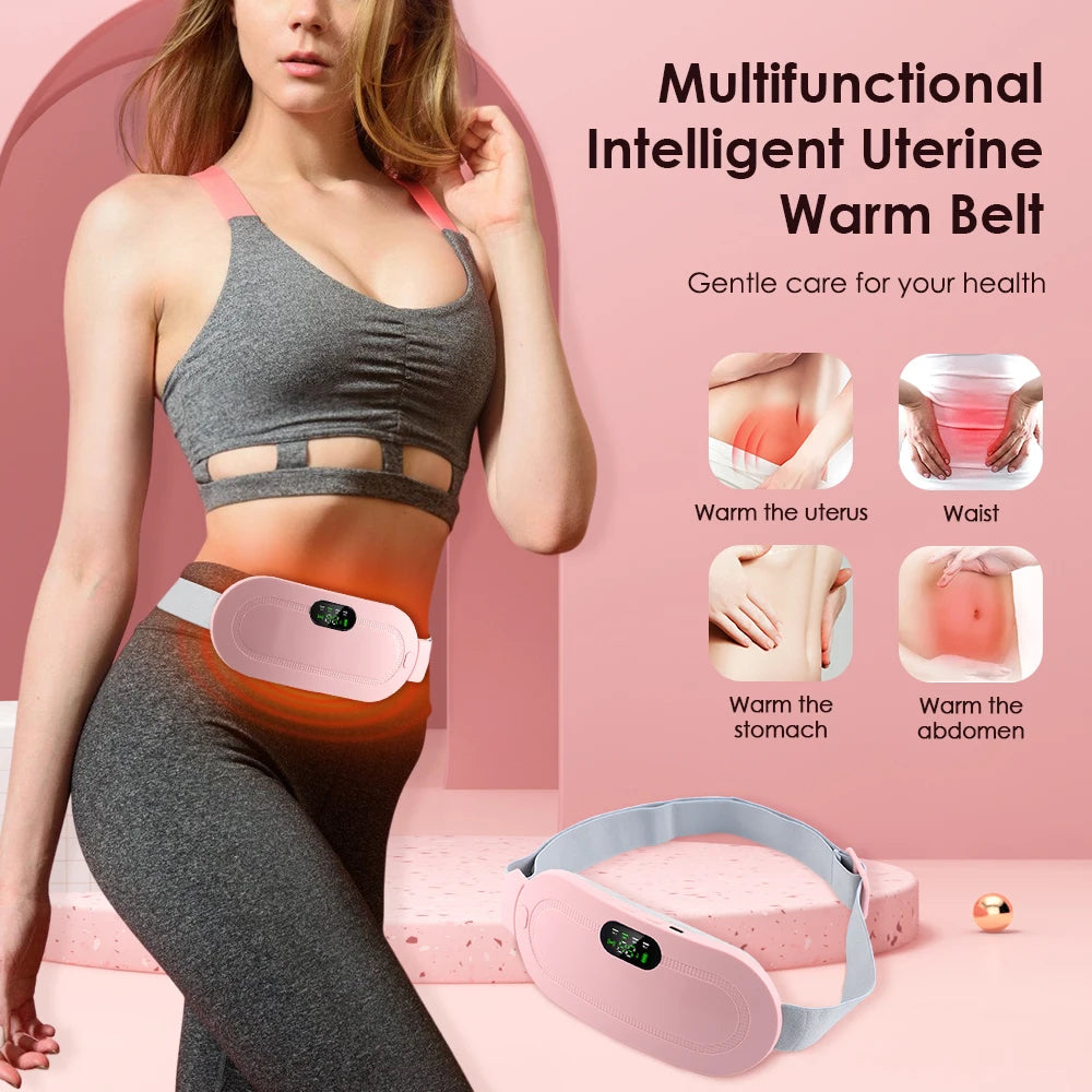Cordless Electric Heating Pad Belt Adjustable Levels for Women Best Abdominal Heating Massager Hot Compress for Menstrual Period