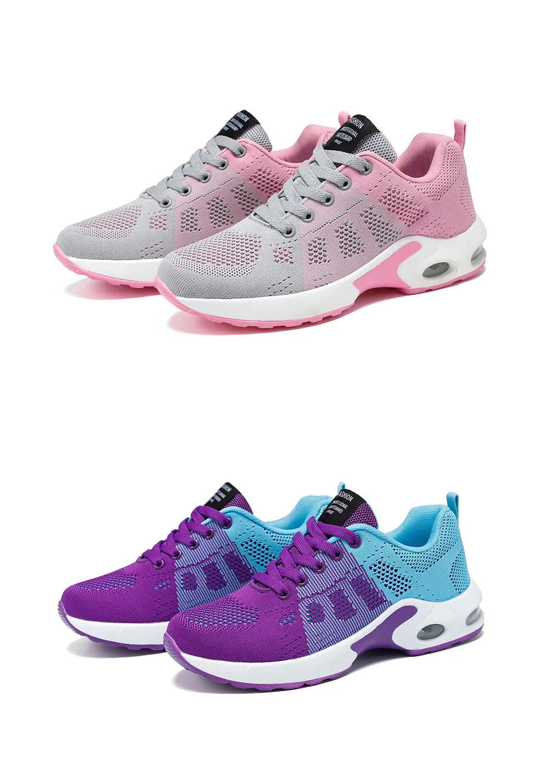 Mesh Women Running Shoes Breathable Casual Shoes Outdoor Light Weight Pink Tenis Sports Shoes Casual Walking Sneakers for Wamen