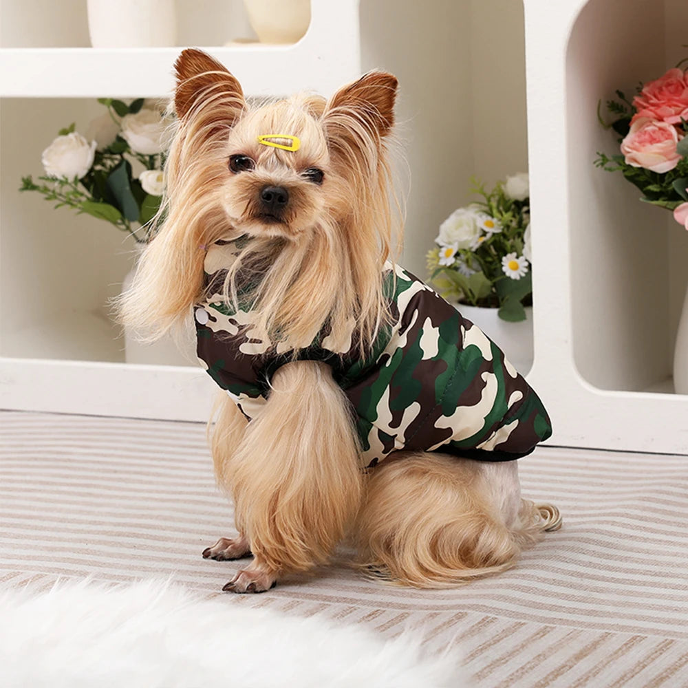 Cozy Pet Clothes Reversible Dogs Vest For Small Medium Dog Cat Winter Windproof Puppy Button Jacket Coat Yorkie Schnauzer Outfit