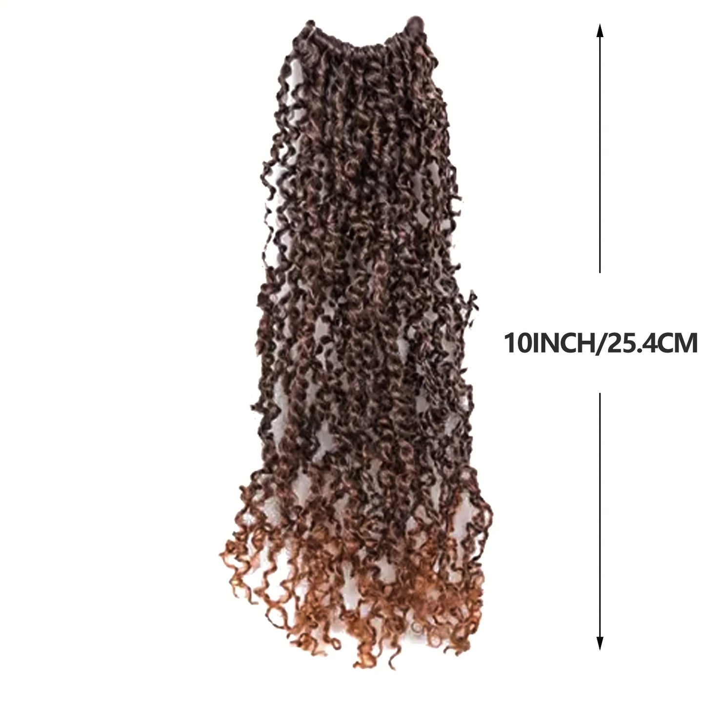 1 Pack 10 Inch Pre-Looped Yanky Twists Crochet Synthetic Braids Hair Textured Hairstyle, Elegant Hairstyle Easy Application