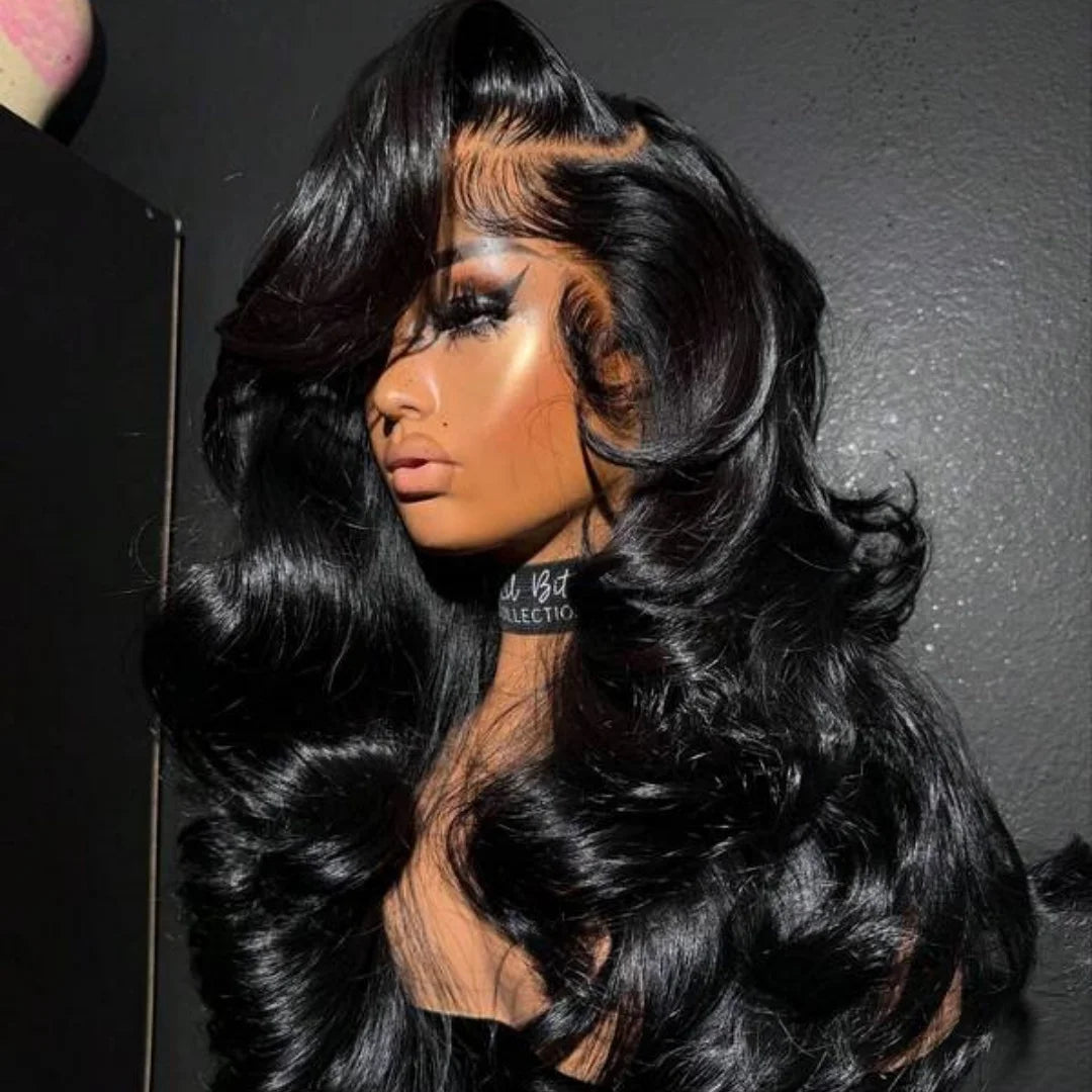 250% Density 42 Inch 13x4 Body Wave Lace Frontal Wigs Human Hair Pre Plucked 13x4 Frontal Wigs Human Hair HD Lace Body Wave Wigs