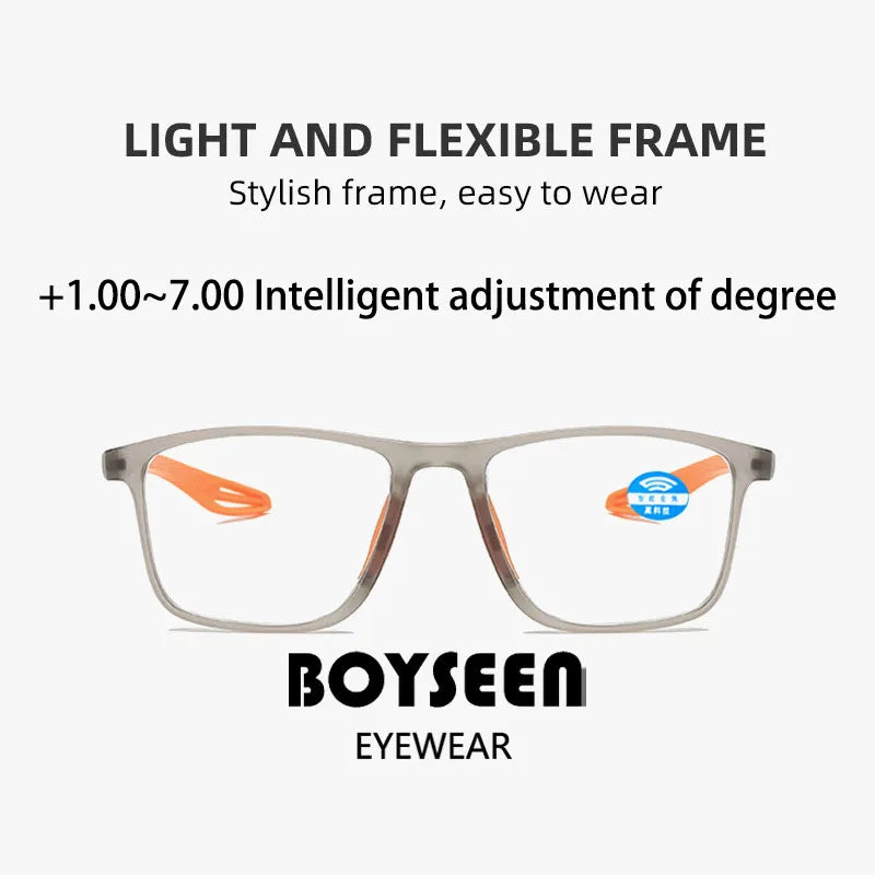 BOYSEEN Sports smart zoom reading glasses with adjustable ultra light technology for reading reading presbyopia glasses