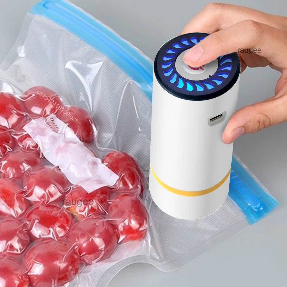 Mini Electric Air Pump Rechargeable for Food Fresh-Keeping Vacuum Sealed Bag Storage Bag Automatic Vacuum Compression Machine