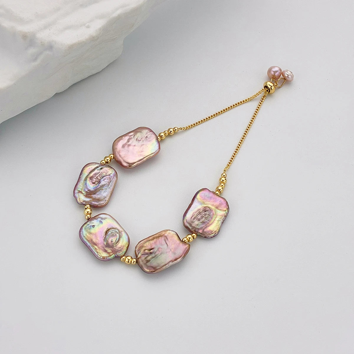 Original Design Natural Freshwater Colorful Baroque Pearls Adjustable Bracelets For Wedding Women Girls Lovers Fine Jewelry