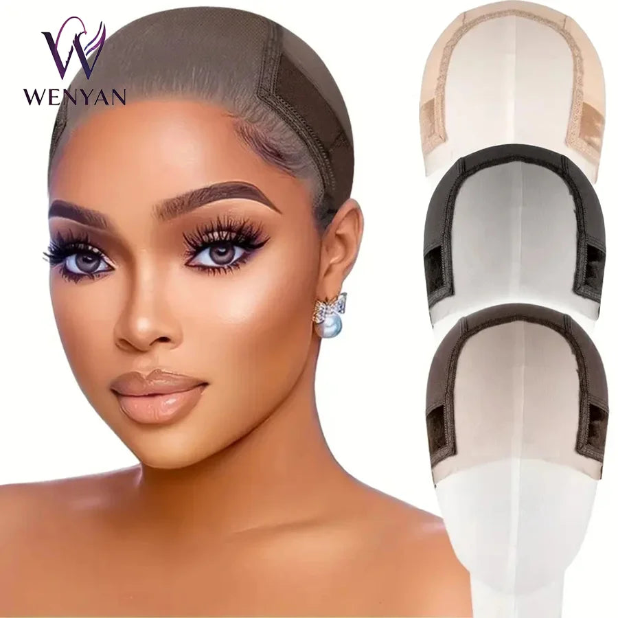 Lace Wig 9*6 Caps for Women, Wig Caps with Grip Band Glueless Wig Grip Synthetic Cap, Non-Slip Adjustable Elastic Headband