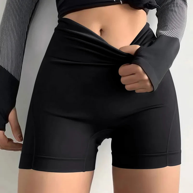New Women Sports Shorts Summer Running Sexy Leggings High Waist Short Pants Fitness Jogging Clothing Black Safety Shorts