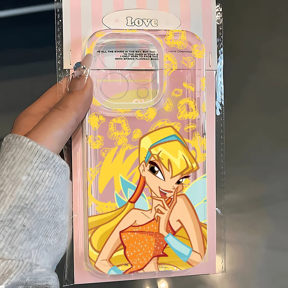 Lovely w-winxs c-clubs Phone Case For iPhone 17 16 16e 15 14 13 12 11 Mini Pro Max XR XSMax 7 8 Air Plus Transparent Back Cover