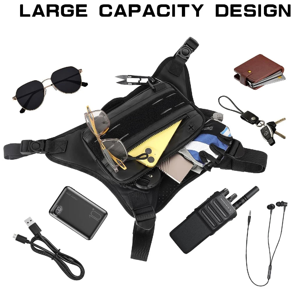 Outdoor Running Cycling Chest Bag Water-Resistant Lightweight With Phone Pouch For Fitness Commute Multi-Scene Men Women