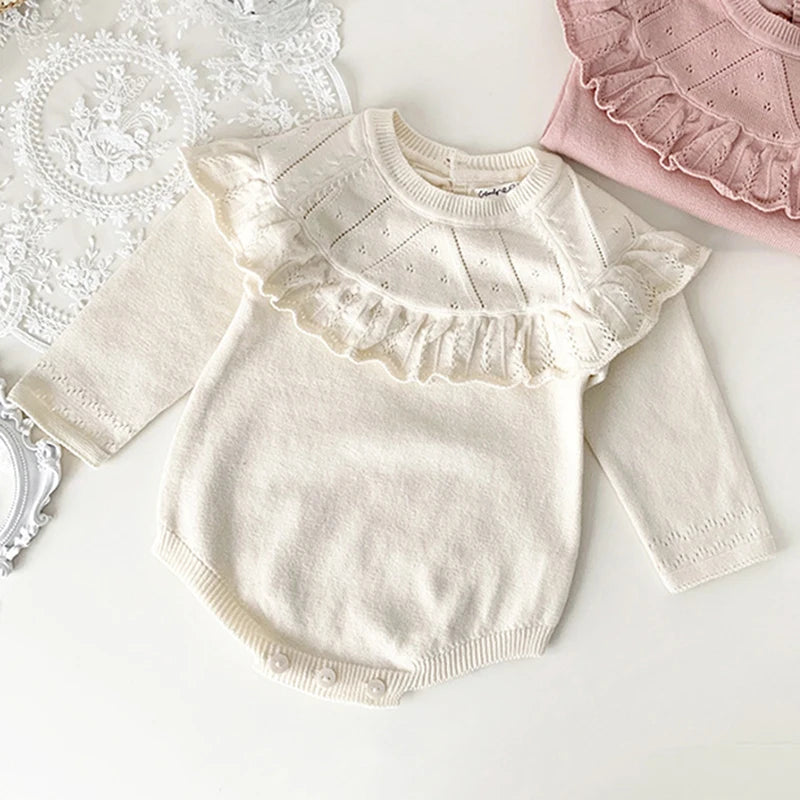 Spring Newborn Infant Toddler Baby Girl Boy Rompers Warm Knit Jumpsuit Long Sleeve Soft Outfits Clothing Baby Winter knit Romper