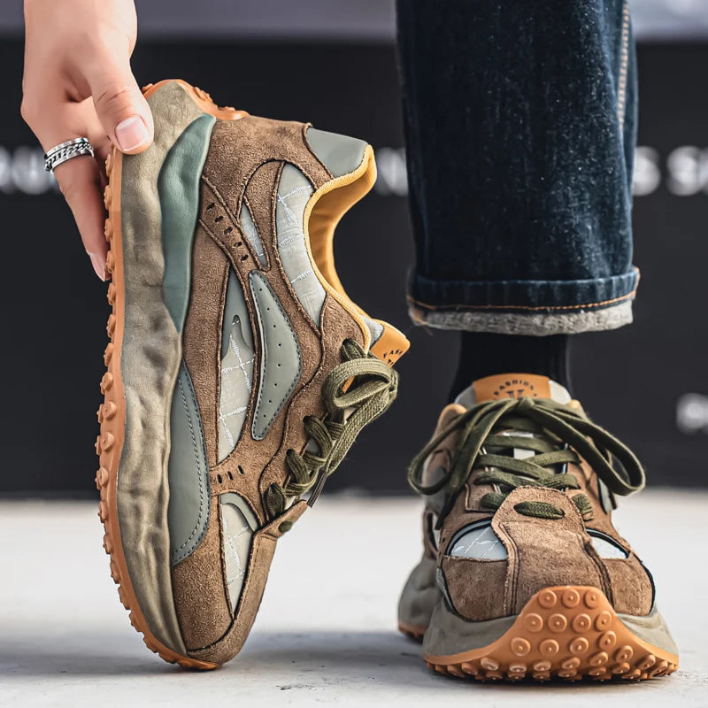New Arrival Men's Casual Shoes PU Leather Sneakers Comfortable Tenis Masculino Outdoor Male Treking Footwear Travel Skate Shoes