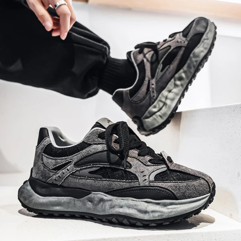New Arrival Men's Casual Shoes PU Leather Sneakers Comfortable Tenis Masculino Outdoor Male Treking Footwear Travel Skate Shoes