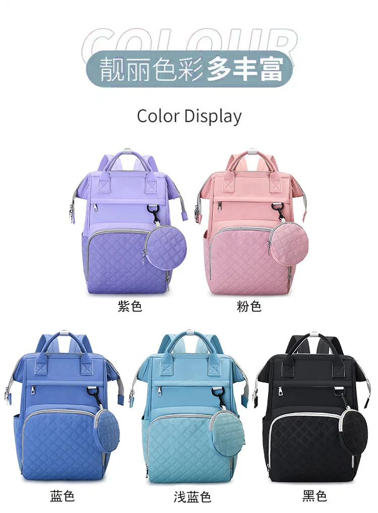 Diaper Bag Backpack Baby Essentials Travel Tote Multifunction Waterproof with Changing Station Pad Stroller Straps Big for Mommy
