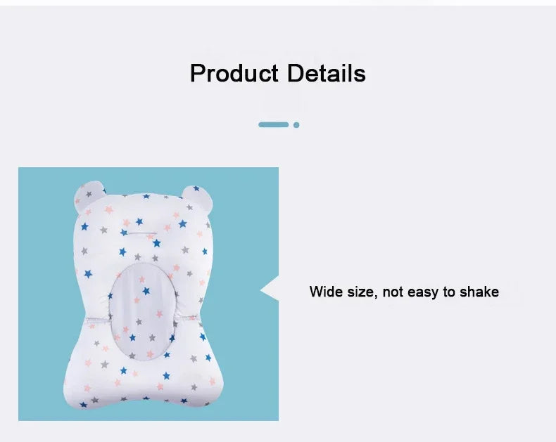 Baby Bath Seat Floating Water Pad Portable Foldable Baby Bathtub Pad Ajustable Bath Tub Shower Cushion Newborn Support Seat Mat