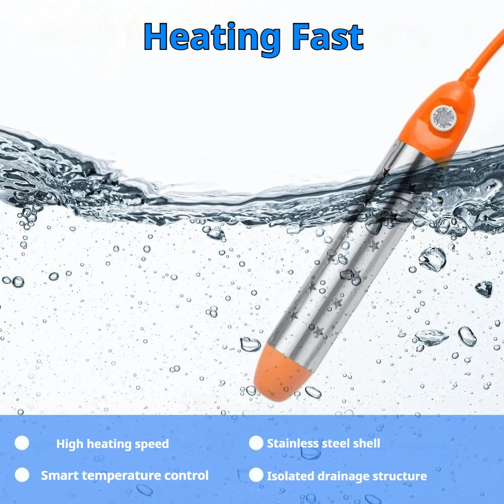 Pool Heater Water Heating Boiler Swimming Solar Bath Tub Immersion Portable Hot Fast Automatic Power Off Intelligent 1500W/2500W