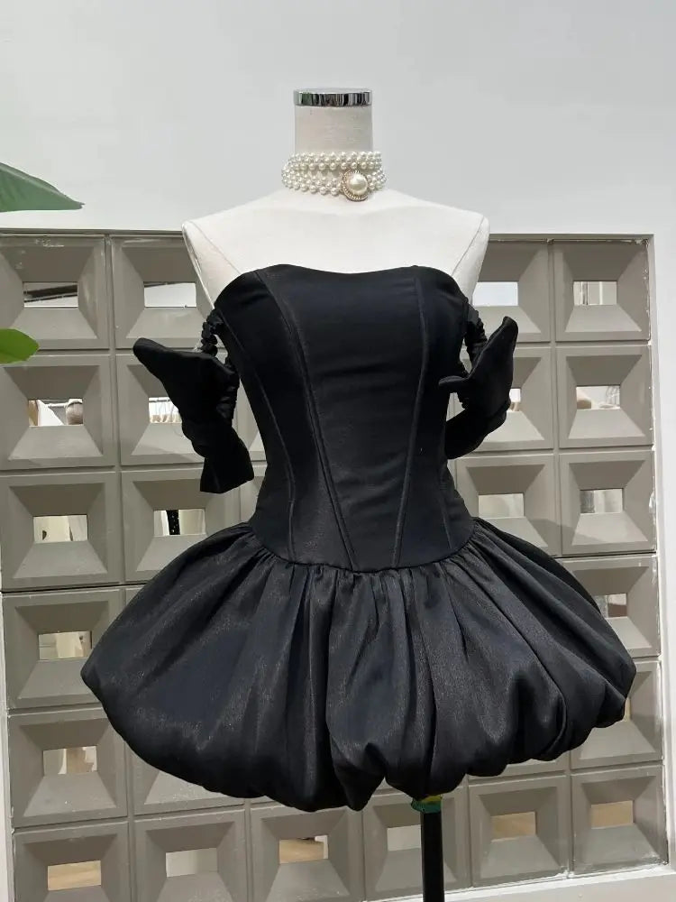 Luxury Women's Summer Nightclub Party Dresses Sexy Off Shoulder A Line Ball Gowns Elegant Birthday Cocktail Dress With Shorts