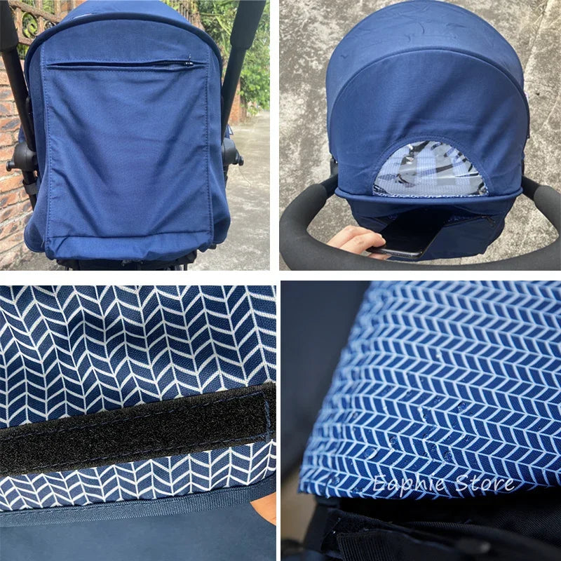 Baby Stroller Accessories 2pcs/set 6+ Sunshade&Mattress Fit for Yoyo/Yoyo3 Thickening UPF50+ Waterproof Canopy With Seat Liner