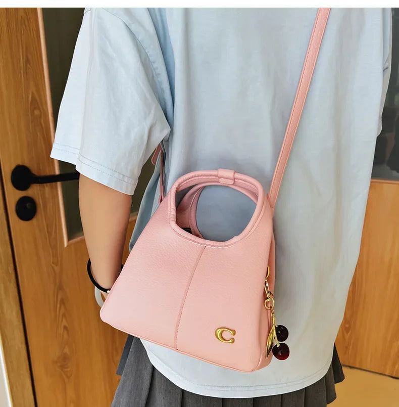 Women's Mini Bucket Bag Designer Style Large Capacity Handbag Casual Crossbody Shoulder Bag with Detachable Shoulder Strap
