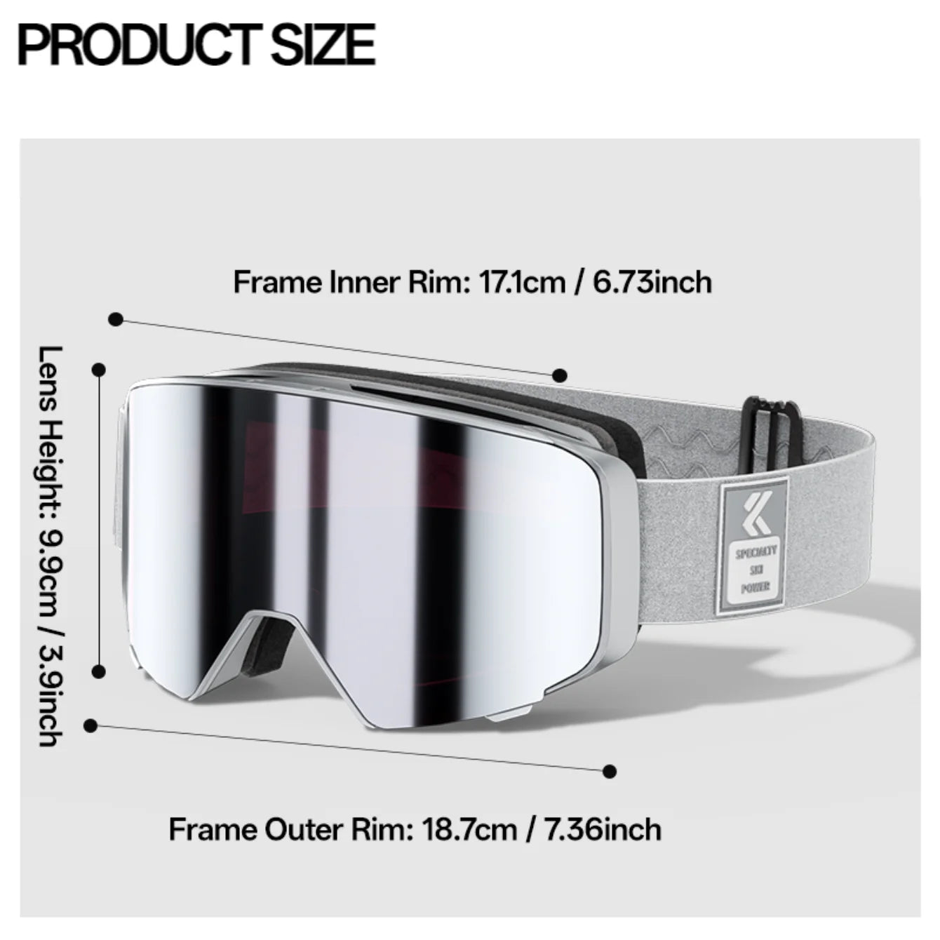 Kapvoe Photochromic Snow Goggles Ski Snowboard Anti-Fog Mask for Men Women Eyewear UV400 Protection Glasses Snowmobile Winter