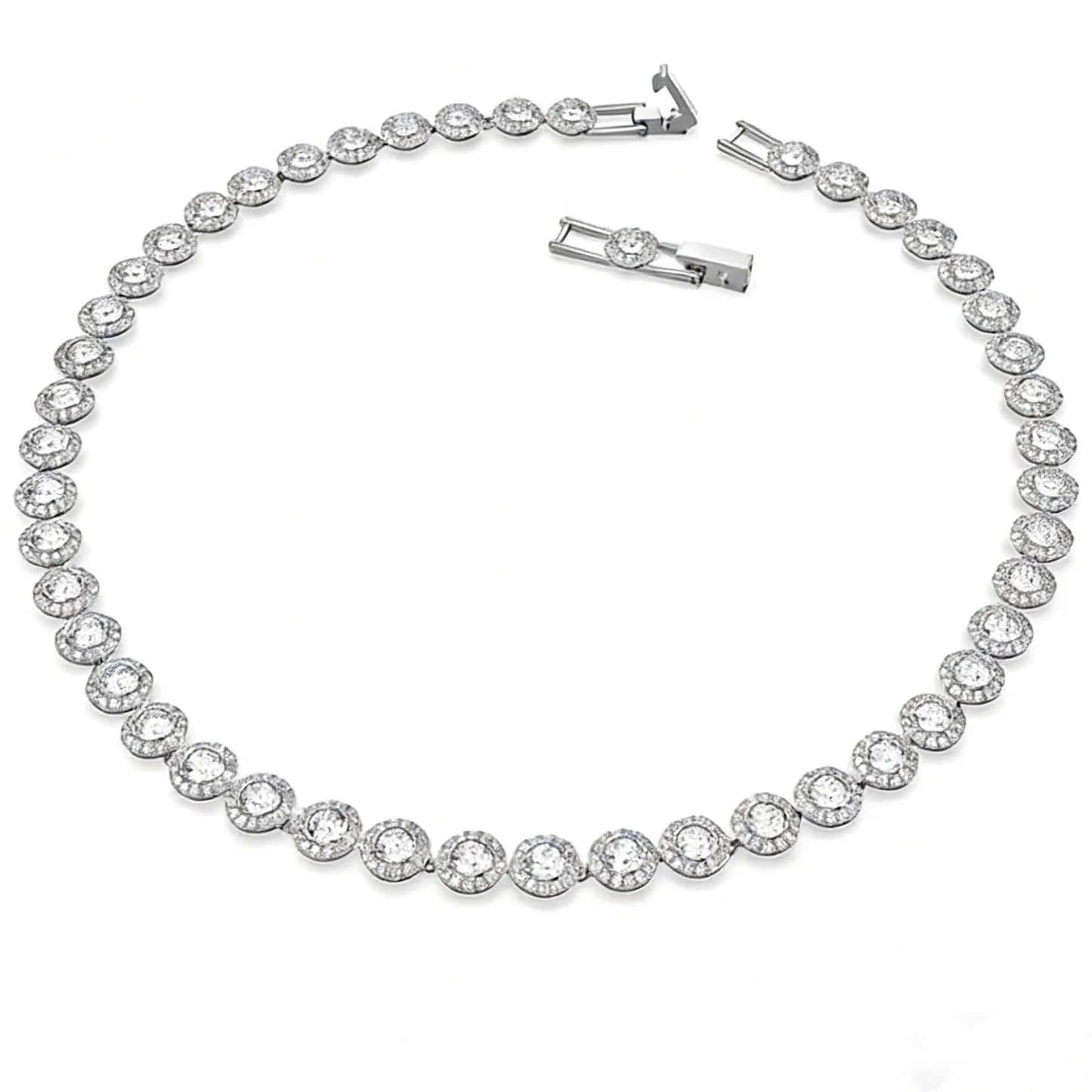 A Set of Jewelry S925 Sterling Silver Round Jewelry Set, Unique Earrings, Bracelet, Necklace, For Daily, Party, and Banquet Deco