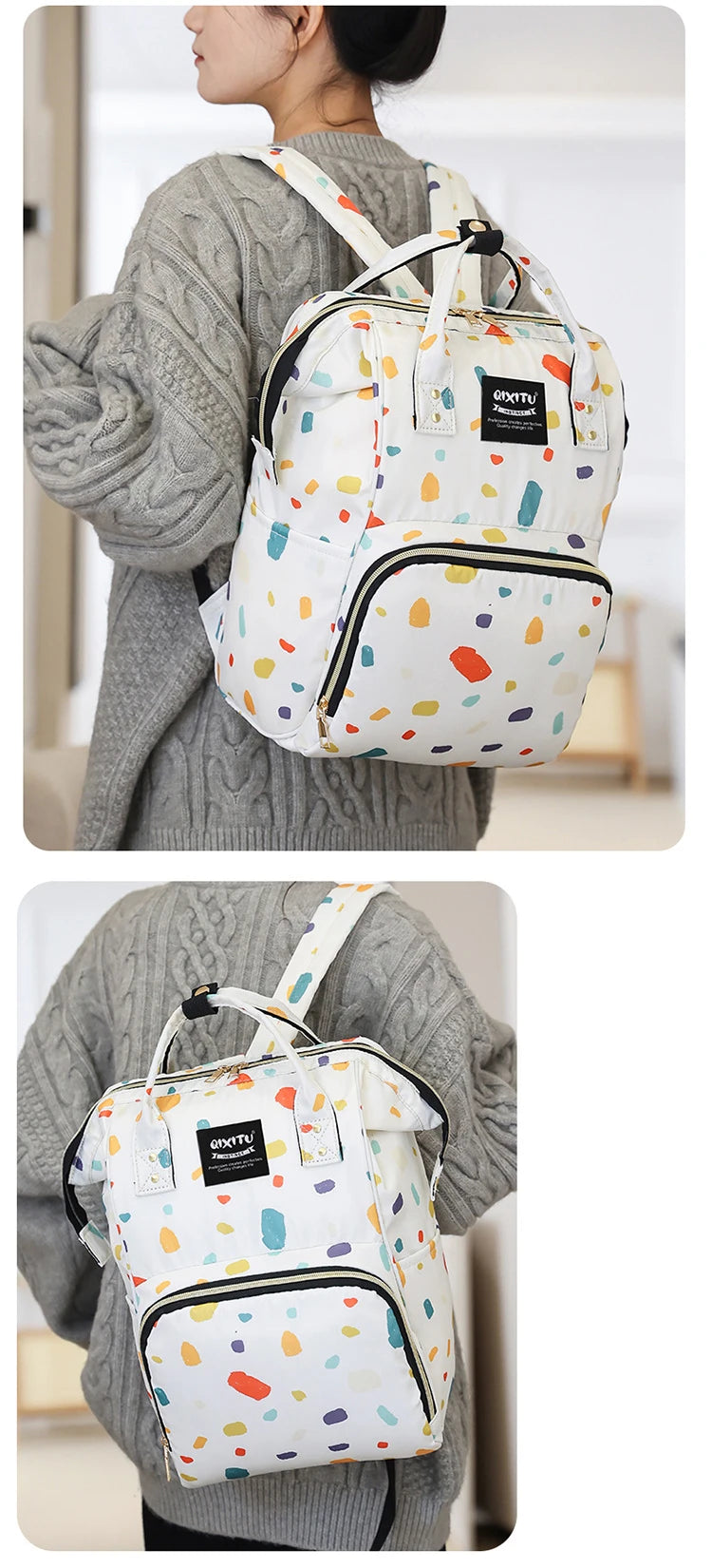New Fashoin Maternity Bag for Babies Mummy Large Capacity Diaper Bag Backpack Waterproof Outdoor Travel Stroller Baby Cart Bag