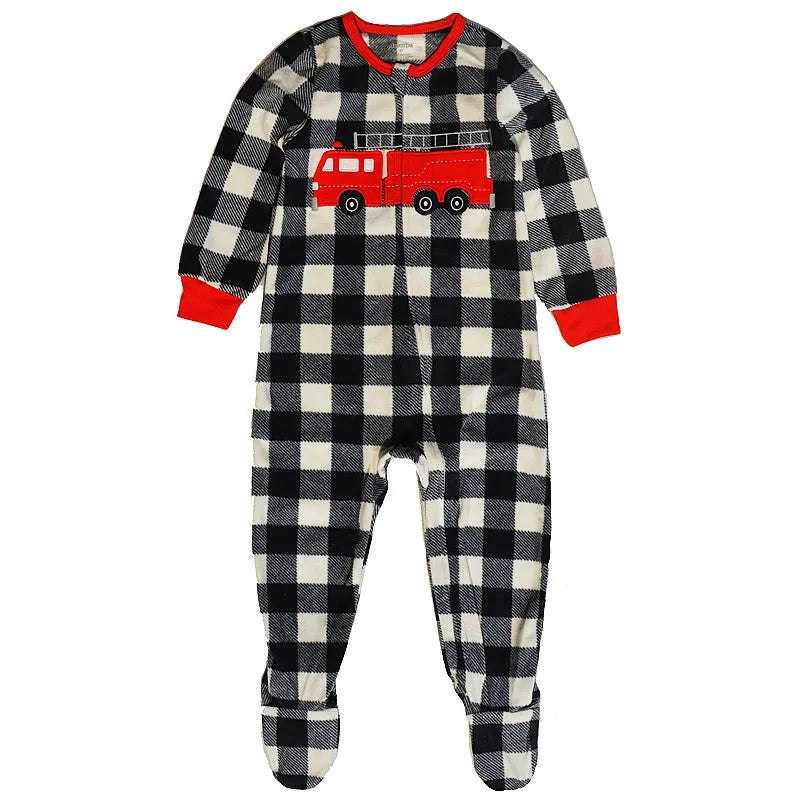 Autumn and Winter Children's Smooth Fleece Hanie Men and Girls Pajamas Baby Ridiculous Clothes to Increase the Code Package Feet