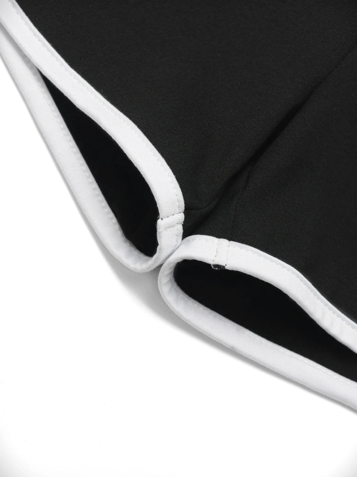 Women High Waist Skirt Shorts White Contrast Trim 2 In 1 Daily Casual Built-in Safety Short Pants Street Bottoms