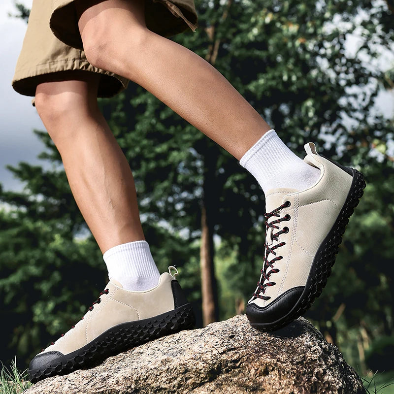 Couple Outdoor Hiking Shoes Slip On Mountaining Shoes Men Wide-Toe-Box Barefoot Shoes for Men Women Walking Shoes Men Sneakers
