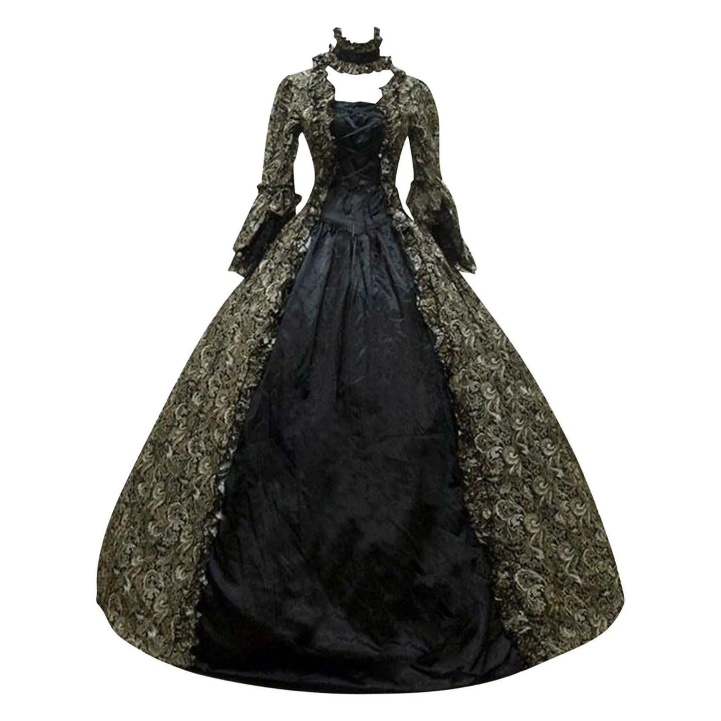 Medieval Hood Green Cocktail Dress Vintage Party Costume Masquerade Prom Dress Floor Sexy Anime Cosplay Costumes Vestidos