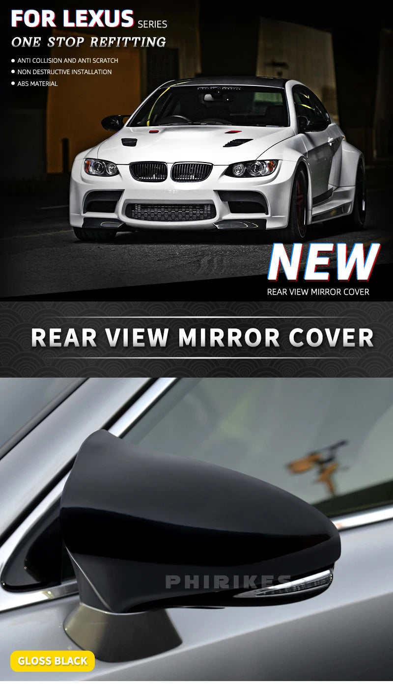 Applicable for Lexus IS200 IS250 IS300 IS350 2014-2020 models Carbon Fiber Side Mirror Covers 8794A30E00A0 8791A30D10A0