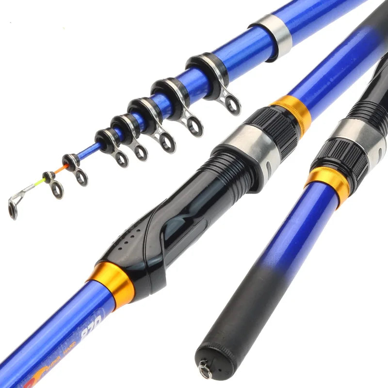 JOSBY Telescopic Rock Fishing Spinning Rod 3.0M/2.7M/2.4M/2.1M /1.8M/1.5M Portable Travel UltraLight Mini Pole Pesca