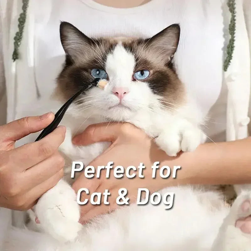 1-20PCS Pet Tear Stain Removal Brush Eye Cleaning Tool Tear Stain Powder Brush Eye Poo Brush for Dog Cat Grooming Makeup Use