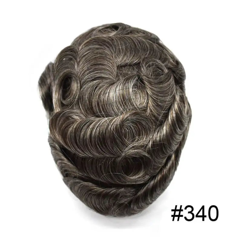 100% Density Full Lace Male Hair Prosthesis Swiss Thin Lace Men's Wig Natural Hairline Human Hair Man Hair System Wigs For Men