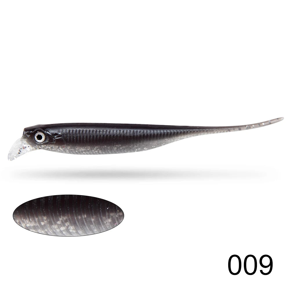 D1 Carp Fishing Soft Lure With Lip 85mm 2.5g Drift Freshwater Bait Leurre Souple Rolling Action Black Bass Perch Tackle DT2009
