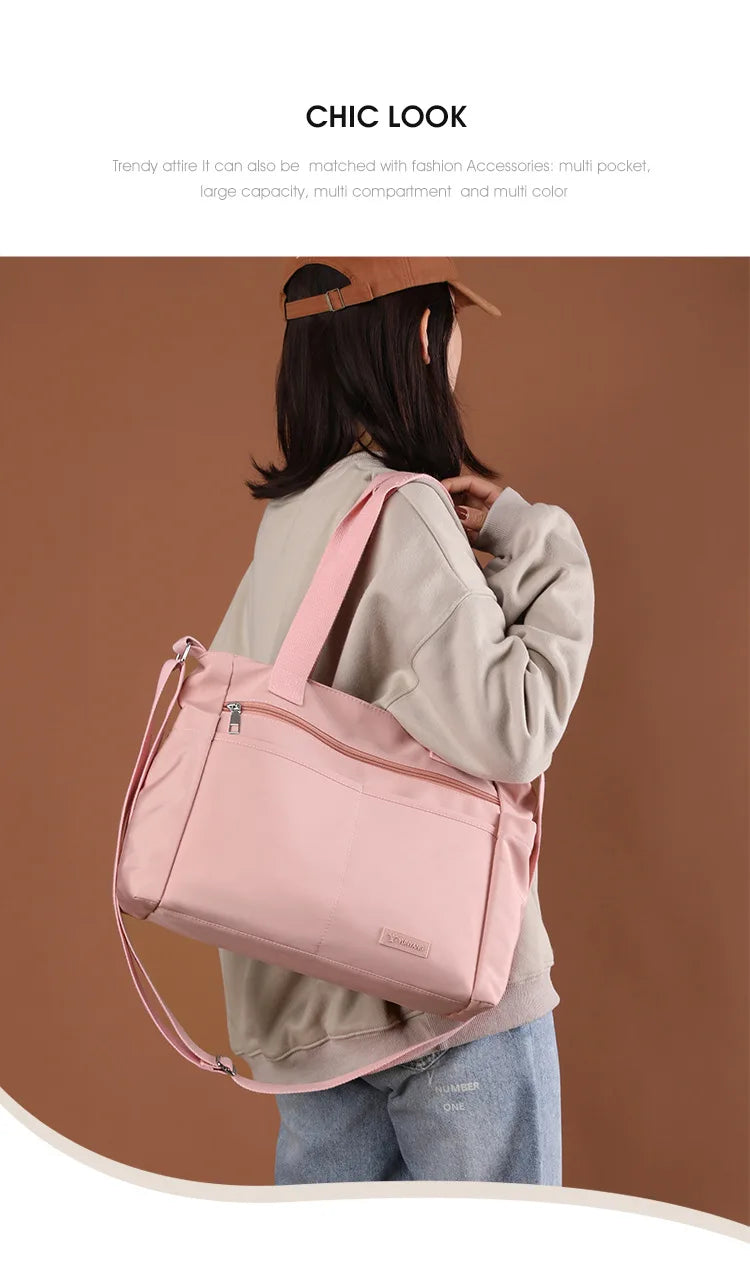 Women Bag Crossbody Nylon Large Capacity Shoulder Bag Lightweight Handbag Maternity Diaper Baby Bag For Mom Travel Dropshipping