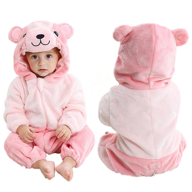 MICHLEY Carnival Dinosaur Baby Winter Costume Rompers Clothes Cute Cartoon Jumpsuit Bodysuit Overall Unicorn For Girls Boys Kid
