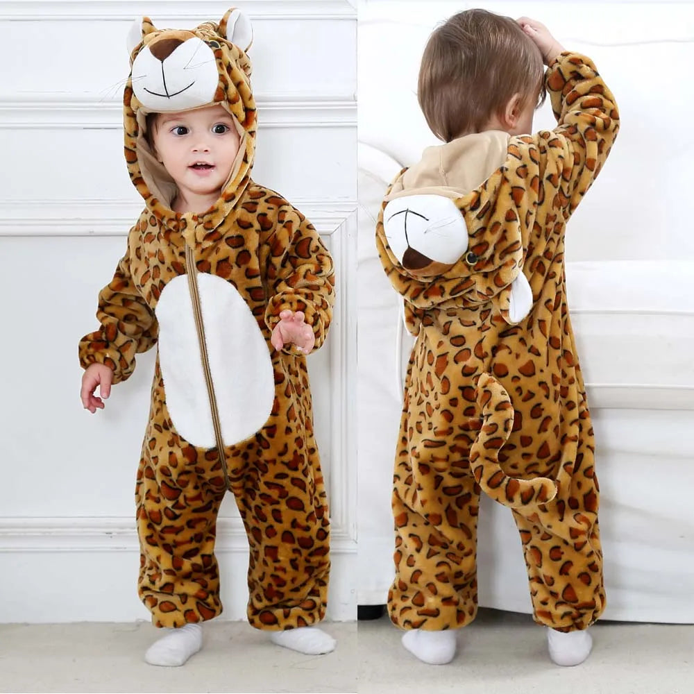 0 to 4 Years Baby Pajamas Winter Cartoon Sleeping Clothes Boys Dinosaur Pijamas Onesies Girls Clothes Toddler Night Bodysuits