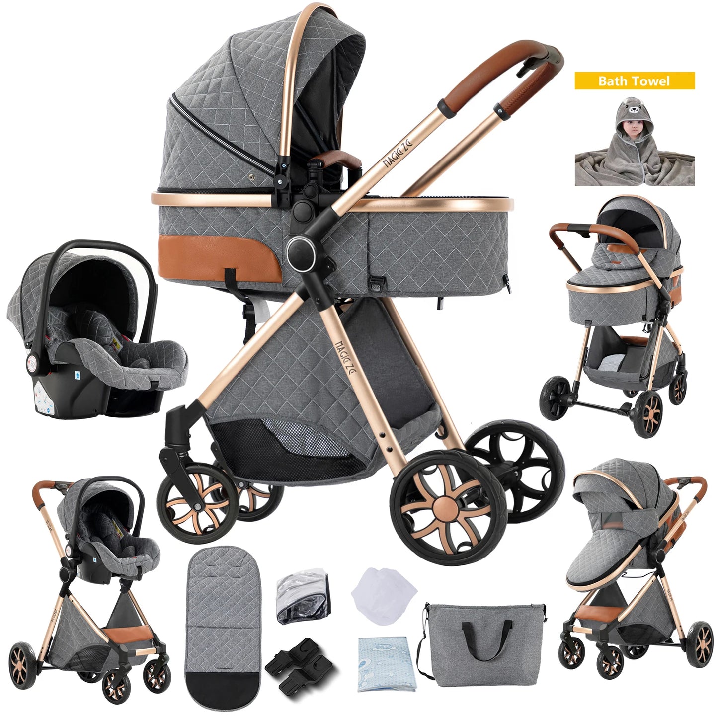 baby stroller infant car seat stroller 3 in 1 lightweight stroller travel system stroller newborn stroller bebe pram mother kids