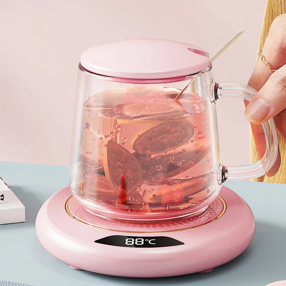 Coffee Mug Warmer 3 Temperature Setting Thermostat Coaster USB Plug Smart Coffee Cup Warmer for Heating Coffee Beverage Milk Tea