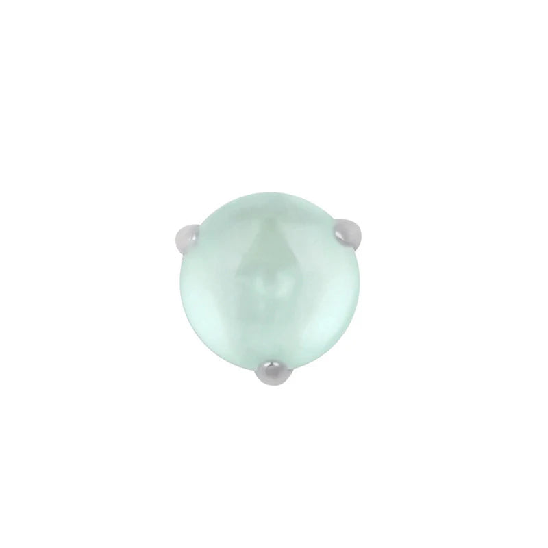 10Pcs G23 Titanium Piercing 3.5mm Natural Stone Ball Ear Nail Lip Stud Tongue Studs Accessories Body Piercing Jewelry Wholesale