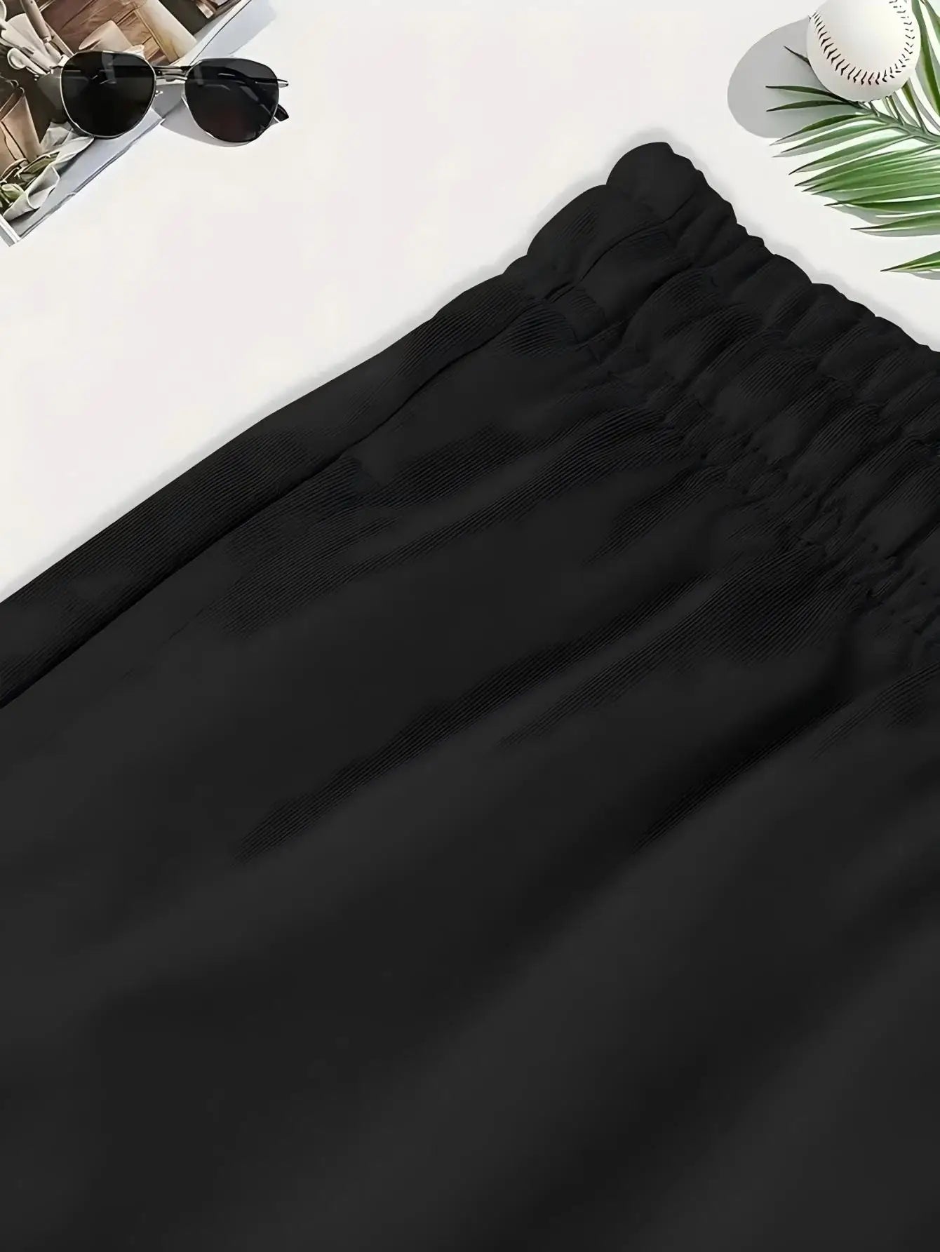 Women's High Waisted Lightweight Sports Shorts - Elastic Waistband, Breathable Elastic Fabric, Pure Gray Summer Fitness