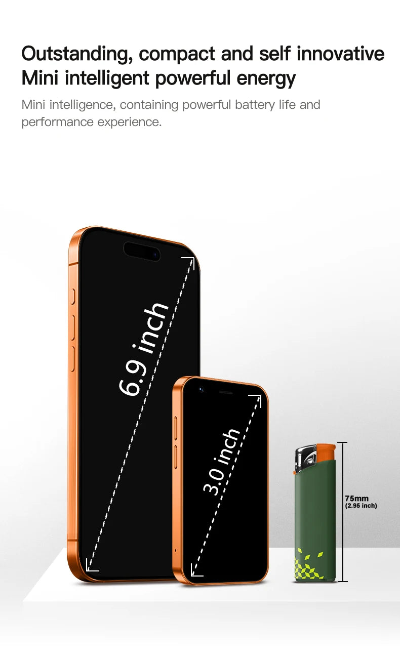 SERVO 18SE MINI Android Pocket Smartphone 2 SIM Standby 3.0" Screen 2GB+16GB WhatsAPP WiFi 3G WCDMA Super Small Smart Cellphones
