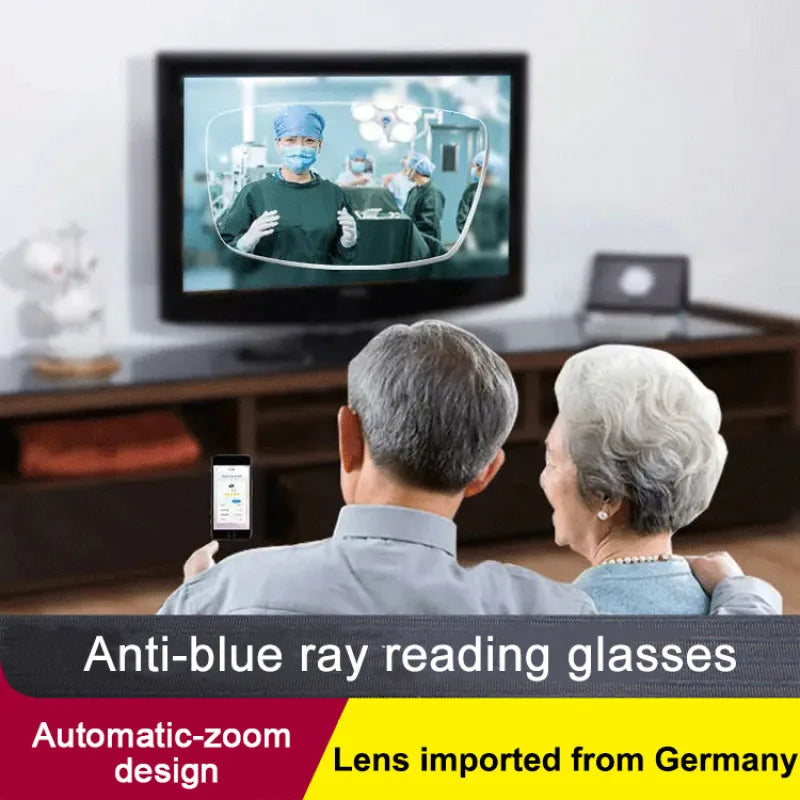 Frameless Smart zoom HD reading glassesAnti-blue Light reading glasses for men and women Near And Far Anti-radiation Glasses